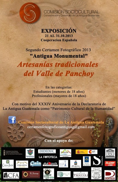 Afiche Exposición de Antigua Monumental: Artesanías tradicionales del Valle de Panchoy