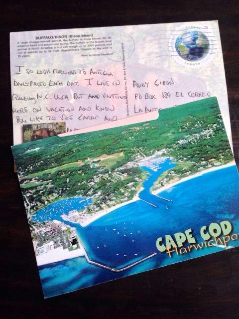 I treasure real hand-written post cards and letters